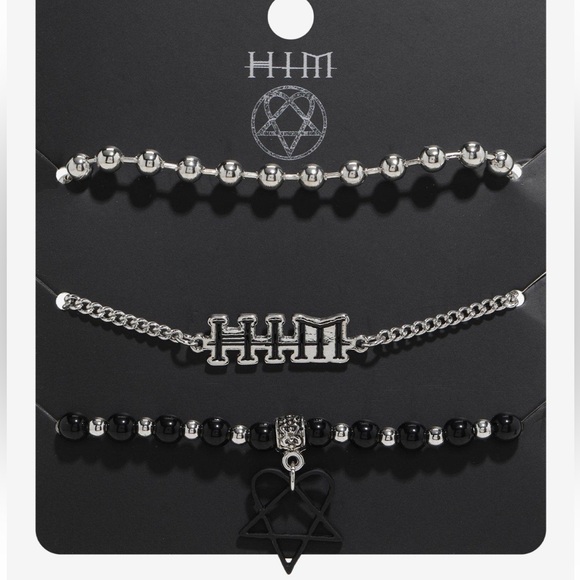 Hot Topic Jewelry - Him Logo Chain Bracelet‎ Set Hot Topic